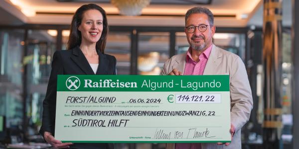 Birra FORST dona 114.121,22 Euro nell'ambito dell'iniziativa "Alto Adige. Territorio umano"